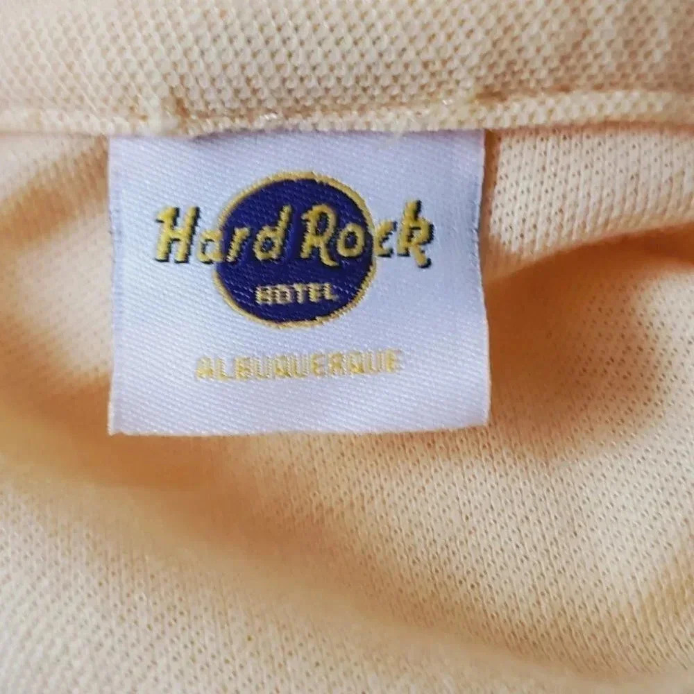 HARD ROCK Hotel POLO yellow SHIRT Mens Size M - Picture 7 of 8
